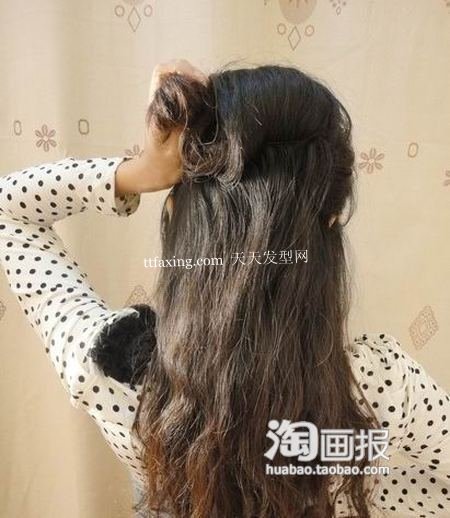 简单DIY盘发 女童长发盘发~超萌公主 zaoxingkong.com