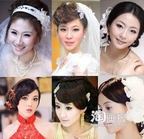 新娘发型 圆脸适合的新娘发型~透明气息 zaoxingkong.com