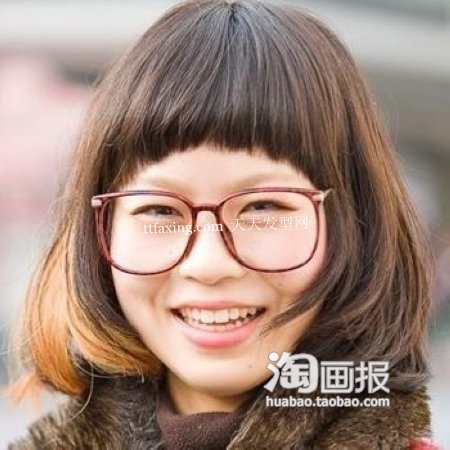 厚框眼镜发型 2012最新女发型图片~最适合mm zaoxingkong.com