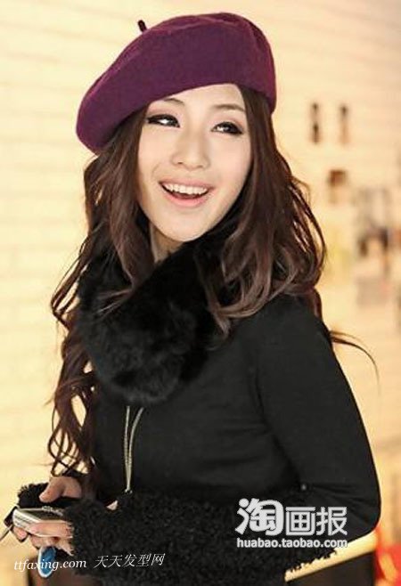 新年甜美形象帽子搭配发型的最佳典范 zaoxingkong.com