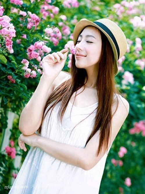 清新唯美的长脸发型图片 zaoxingkong.com