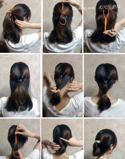 超美貌复古盘发的扎法教程 巧用盘发棒的韩式发型 zaoxingkong.com