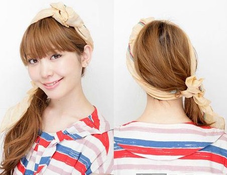韩国甜美发带的扎法技巧 让脸型看起来更好看 zaoxingkong.com
