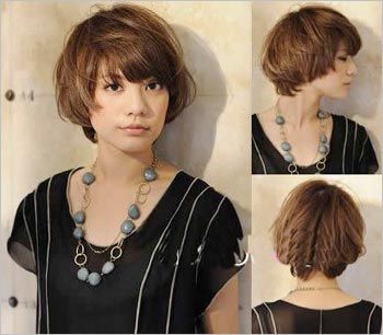 日系短发烫发发型设计图片 做个减龄的优雅小美人 zaoxingkong.com